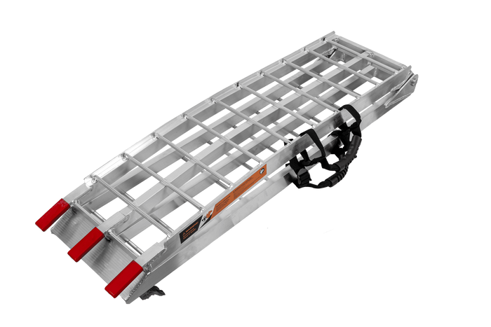 UNITRAILER ALR002 opklapbare aluminium oprijplaat voor aanhanger 221 cm 340 kg met riem