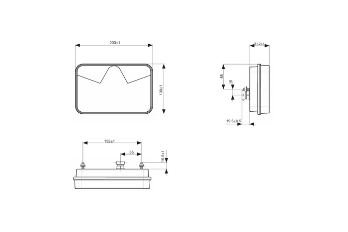 ASPÖCK MULTILED V achterlichtbajonet 8-pins 6 functies rechts