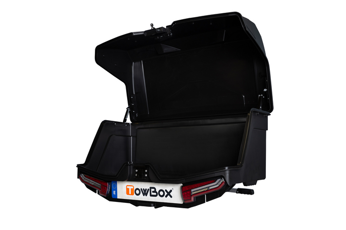 Towbox Alpha urban black - trekhaakkoffer, bagagebox voor op de trekhaak