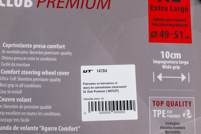 OUTLET XL Club Premium Lederen Stuurwielhoes voor Vrachtwagens