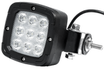 Universele LED werklamp 650 Lm, 9 LED's, op een gelede handgreep.