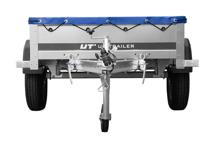 Lichte aanhanger 200x106 UNITRAILER GARDEN 200 KIPP met H-0 frame en blauwe hoes