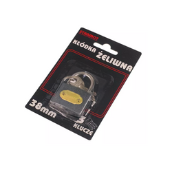 Gietijzeren hangslot 38mm HERMON, oogdiameter 4,5mm