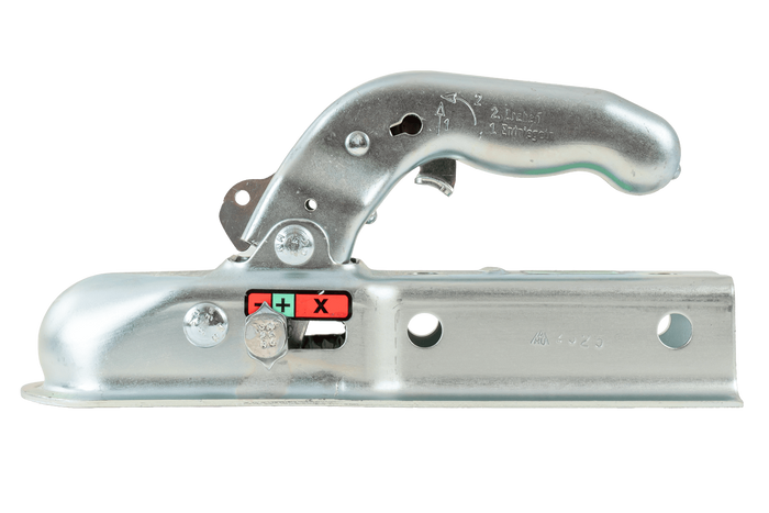 KNOTT K7.5-G kogelkoppeling voor aanhangwagens tot 750 kg met een vierkante dissel van 45 mm