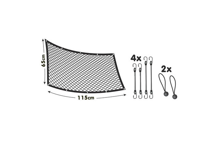 Hondenscheidingswand LAMPA PET-2 gaasbarrière bevestigd aan de voorstoelen 115x65cm
