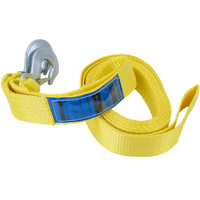Sleepkabel met haken UNITRAILER sleepband 5m/50mm/4t geel
