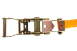 Set van vier UNITRAILER 5m/25mm/1t oranje transportbanden met spaninrichting