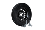 Reservewiel voor aanhanger met beugel WANDA BAND 155/70 R13 79N TRAILER TOP VELG 4Jx13"H2 4x100 ET 30