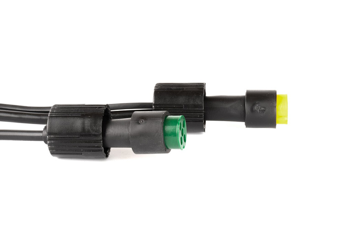 MANTES elektrische installatie, aanhangwagenkabelboom 5,2 m, 7-pins stekker, 2x5-pins bajonetten