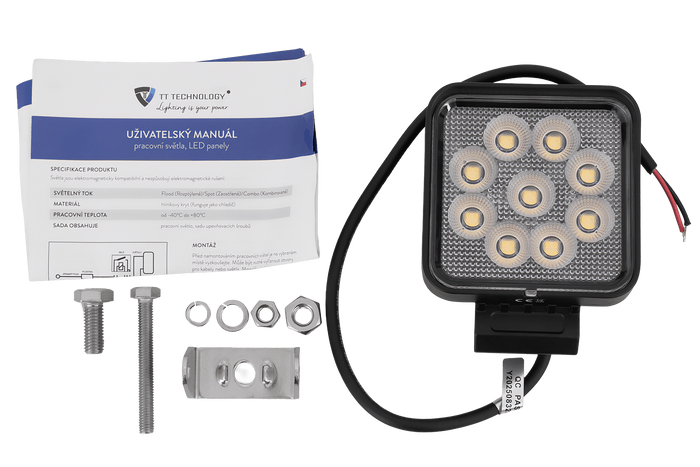 LED-werklampreflector TT TECHNOLOGY TT.13336 36xLED 2880lm vierkant