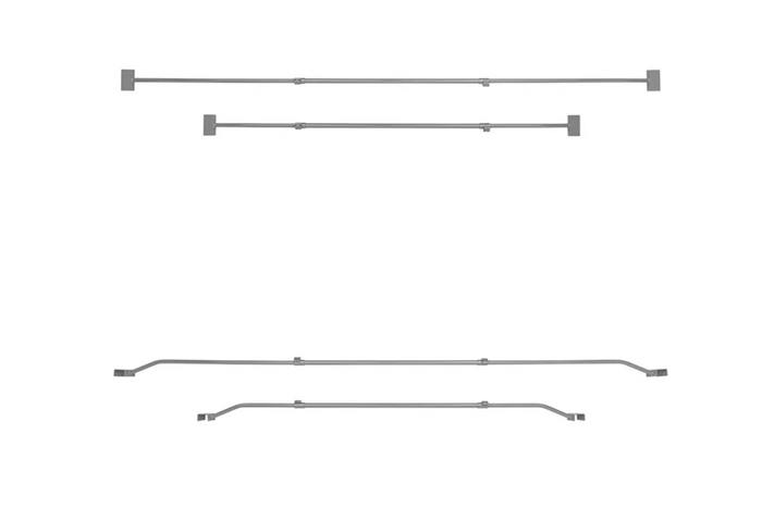 Platte dekzeilbeugel voor ProPlus-aanhanger 340918V01, verstelbaar van 152 tot 220 cm.