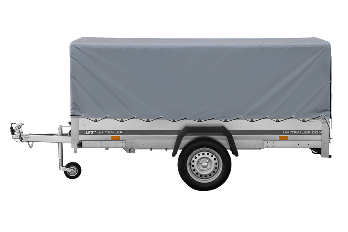 Autoaanhanger 264x125 UNITRAILER GARDEN 264 KIPP met H-800 frame en grijze kap