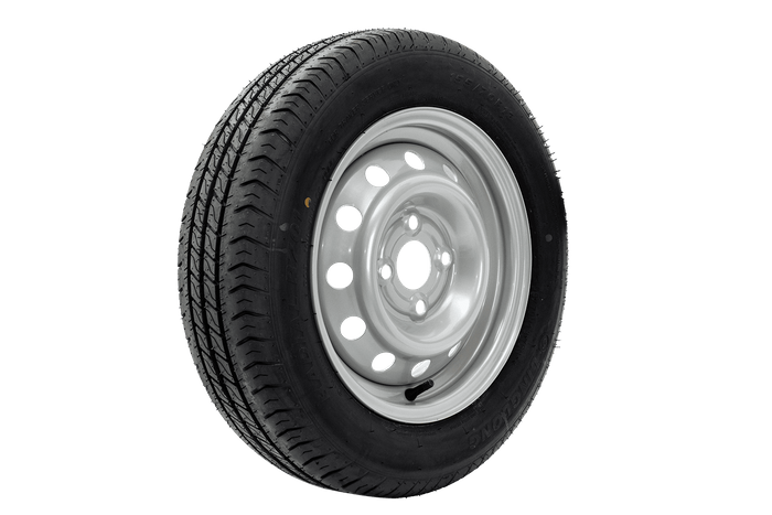 Set van twee wielen voor een aanhangwagen LINGLONG BANDEN 155/70 R13 75N UNITRAILER VELGEN 4Jx13"H2 4x100 ET:30