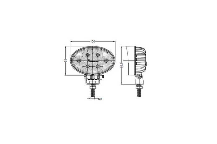 LED-werklampreflector TT TECHNOLOGY TT.13325 24xLED 1920lm ovaal