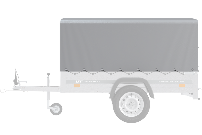 Framehoes h-800 UNITRAILER dekzeil voor aanhangwagen 200x106cm GARDEN 200 KIPP
