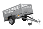 Enkelassige aanhanger 200x125 UNITRAILER GARDEN 201 KIPP met zijwanden van gaas