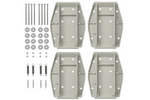 Set van vier ProPlus 361519 aanhangerstabilisatorsteunen met veer 20,5x27,5cm