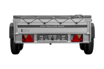 Tweeassige aanhanger met aluminium zijwanden 264x125 Unitrailer Garden 264/2 KIPP ALU met H-0 frame en grijze afdekking