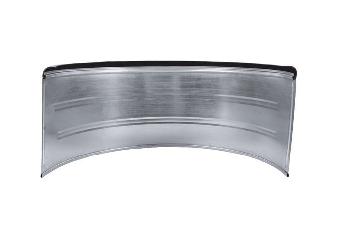 Dubbel spatbord voor aanhanger 16-17,5" DOMAR DK7135 wielkast 1000/450mm metaal met rubberen rand