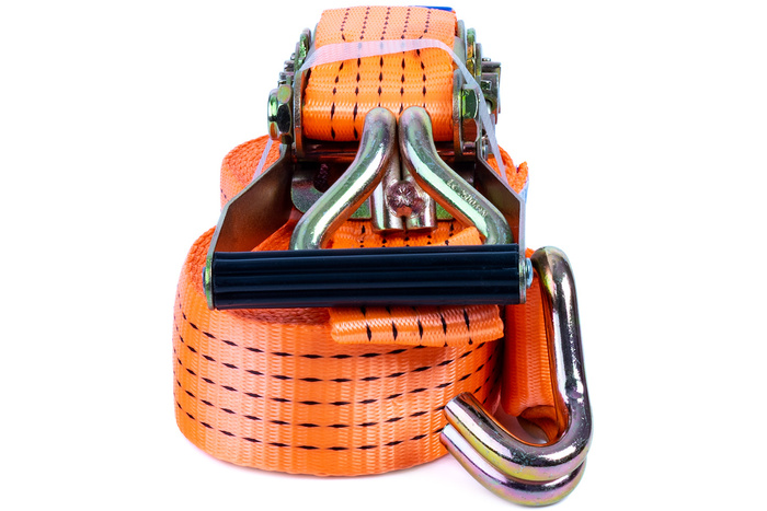 UNITRAILER 4m/50mm/5t oranje transportband met spaninrichting