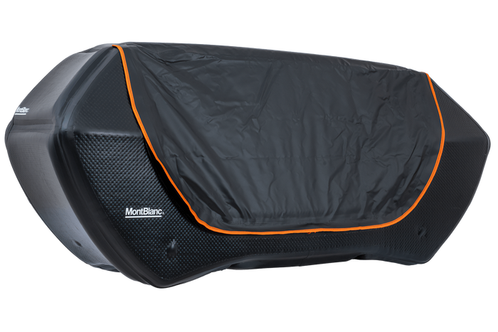 Bagagebox voor Mont Blanc Senja fietsendragers die op de trekhaak worden gemonteerd