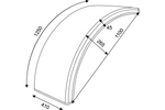 DOMAR T10130 spatbord voor landbouwmachines 20-28 inch 1100x410 mm