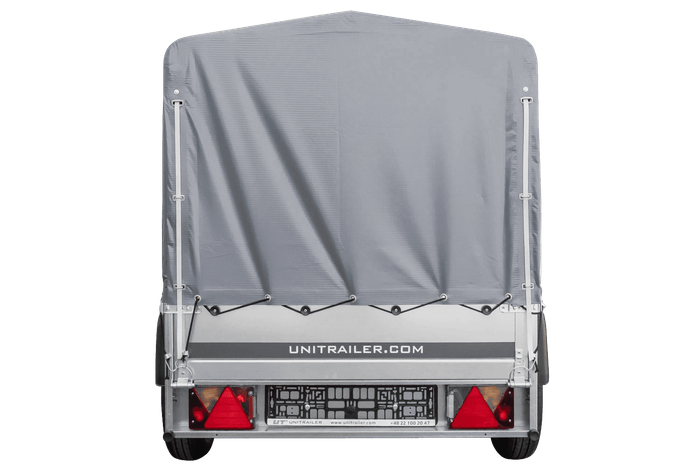 Autotrailer 200x106 UNITRAILER GARDEN 200 KIPP met H-800 frame en grijs dekzeil