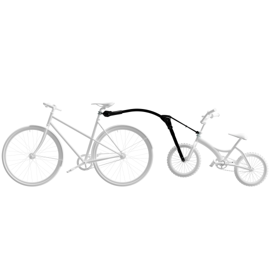 Trail Angel fietstrekstang, tandemstang zwart