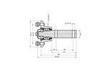 Naaf met pen en lager voor ongeremde as STEELPRESS 4x100 750kg set moer en afdekking