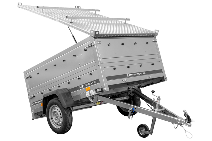 Lichte aanhanger 200x125 UNITRAILER GARDEN 201 KIPP met BIS-zijwanden en aluminium afdekking
