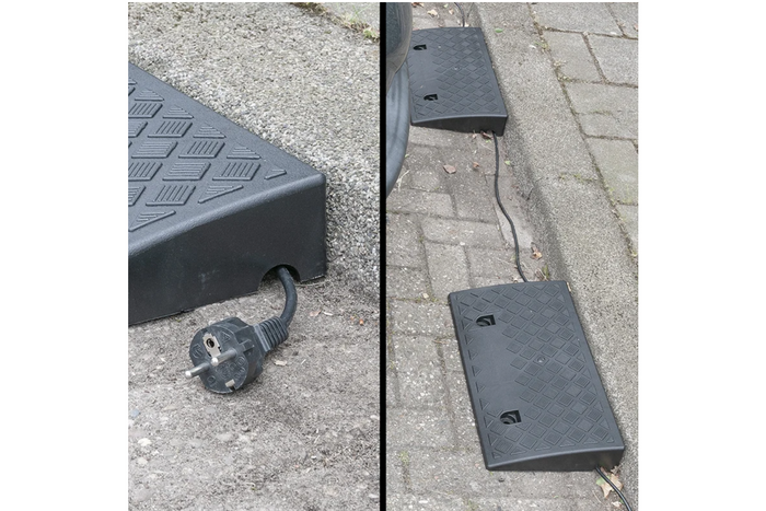 Set van twee ProPlus 361570 oprijplaten, rubberen oprijplaten 7 cm, 3000 kg
