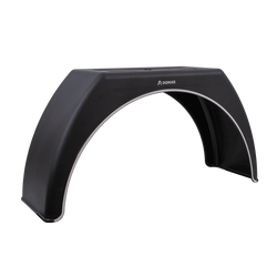 Aanhangwagen spatbord 15-17,5" DOMAR DK3114 vlakke wielkast 950/300mm met witte afwerking