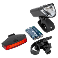 PROFEX 92618 Super Vision accu-aangedreven fietsverlichtingsset (voor en achter)