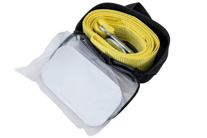 Sleepkabel met haken UNITRAILER sleepband 3m/50mm/3t geel