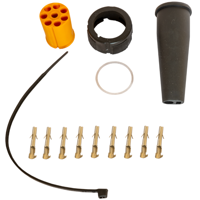 MANTES connector 8 PINS met bajonet - geel (links)