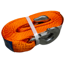 OUTLET Sleepkabel met haken UNITRAILER sleepband 4,5m/50mm/5t oranje