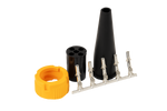 MANTES connector voor achterlichten aanhanger bajonet 5-PIN, geel, links