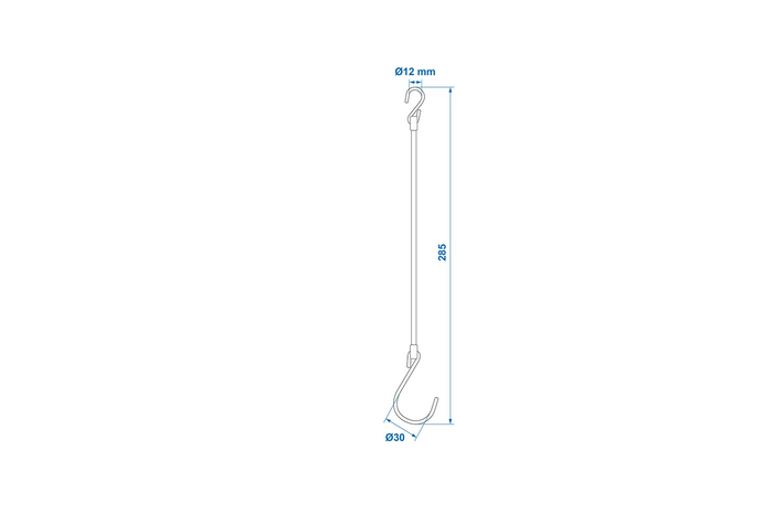 Set van vier veiligheidskabels met haken ProPlus 342130S lengte 285 mm