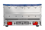 Eenassige aanhangwagen 264x150 UNITRAILER GARDEN 265 KIPP met opzetborden, H-0-frame en blauwe huif