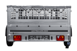 Lichte aanhanger 264x150 UNITRAILER GARDEN 265/2 KIPP met gaaswanden, H-0 frame en grijze afdekking