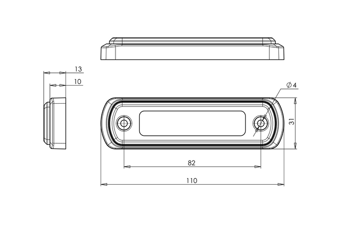 WAŚ W189 1338 LED-markeringslamp universeel