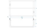 ProPlus beschermrooster voor achterlicht van aanhanger, achterlichtafdekking 260x170x80mm