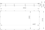OUTLET BIS aluminium H-300 zijwanden voor CARPLATFORM 4521 en UNIPLAT 450 trailers