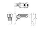 WAŚ 2550P W297.3.1 SPOT LED rechter markeringslamp op een korte arm