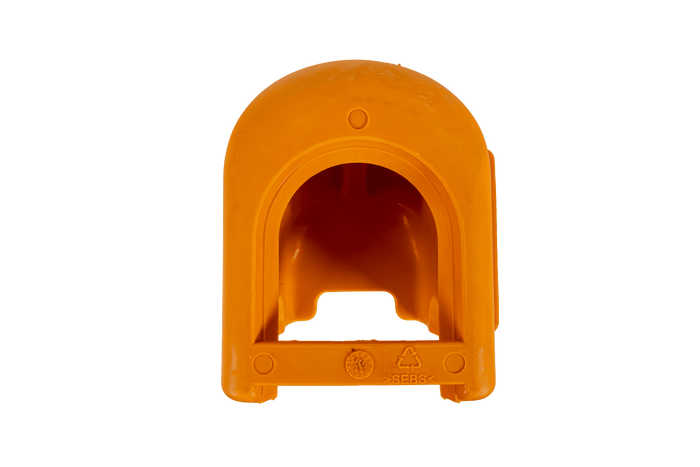 Veiligheidsafdekking voor de STEELPRESS SDP-01 Soft Dock kogelkoppeling met ruimte voor de stekker.