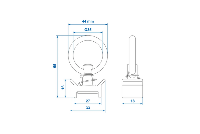 ProPlus 342164 enkelrail sjorband voor vrachtvervoer per spoor op vliegtuigen