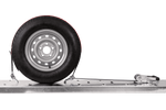 Set van vier HEFFA CARLINE 130 spanbanden voor sleepwagens wielbevestigingsbanden 5m/50mm/5t VDI 2700