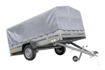 Eenassige aanhangwagen 264x150 UNITRAILER GARDEN 265 KIPP met H-800 frame en grijze huif