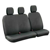 Set autostoelhoezen LAMPA Dots-1 zwart/grijs, voor bussen en bestelwagens