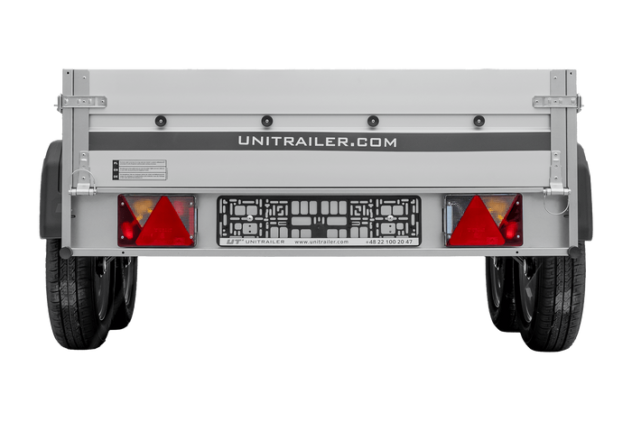 Tweeassige aanhanger met aluminium zijwanden 264x125 Unitrailer Garden 264/2 KIPP ALU